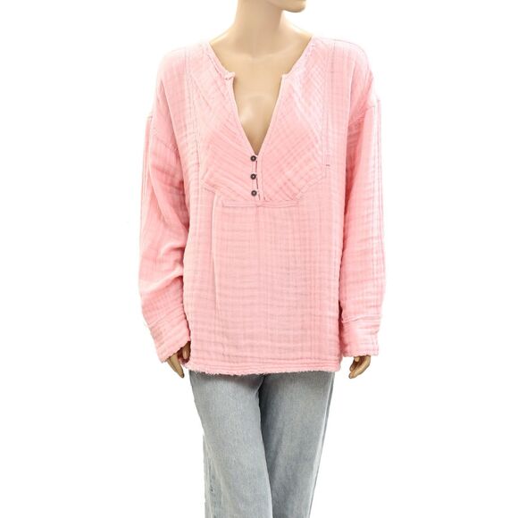 Free People We The Free Easy Sunday Pullover Shirt Tunic Top Oversized S 278321 - Picture 4 of 9